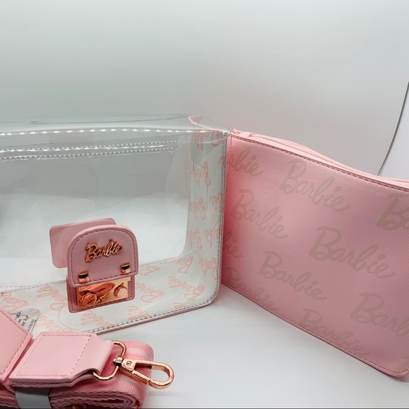 Loungefly Bags Loungefly Barbie Rose Gold Pouch And Crossbody Bag